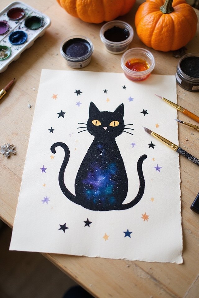 cosmic cat constellation art