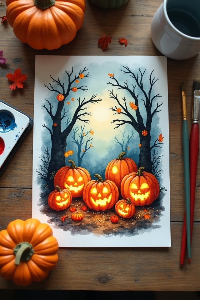 enchanting carved pumpkin lights