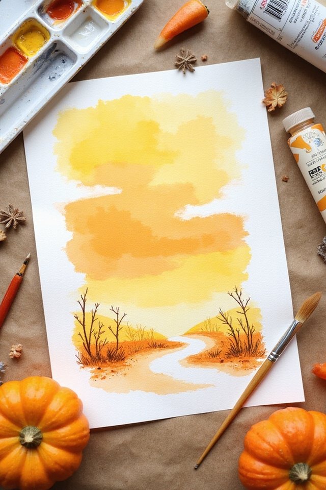 vibrant orange yellow sunsets