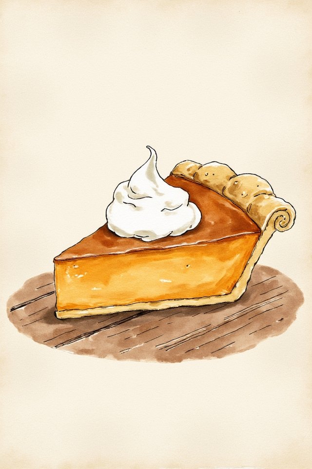 whimsical pie slice portraits