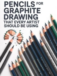 Graphite pencils for artists, featuring various shades and sharpenings, essential for creative drawing.