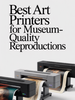Art printers displaying museum-quality reproductions with vivid color and detail.