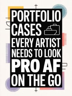 Portfolio cases for artists to look professional on the go. Modern design with colorful abstract elements.