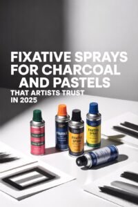 Fixative sprays for charcoal and pastels on display, trusted by artists in 2025.