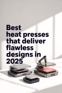 Top heat presses for flawless 2025 designs displayed on a well-lit table.