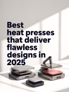 Top heat presses for flawless 2025 designs displayed on a well-lit table.