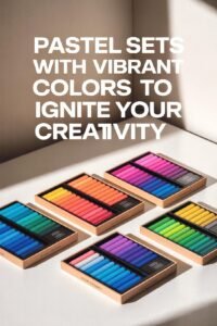 Colorful pastel sets on display, inspiring creativity with vibrant hues in organized boxes.