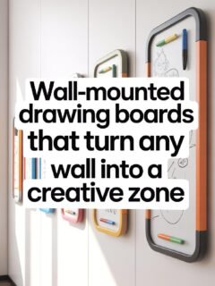 Wall-mounted drawing boards on white wall enhance creativity and design, ideal for transforming any space into a creative zone.