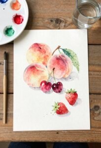 colorful summer fruit art