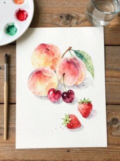 colorful summer fruit art