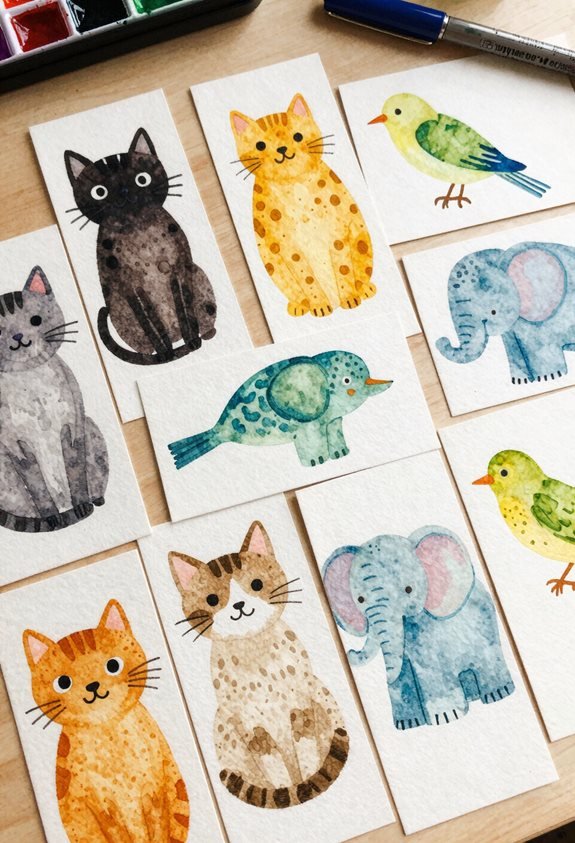 creative animal silhouette bookmarks