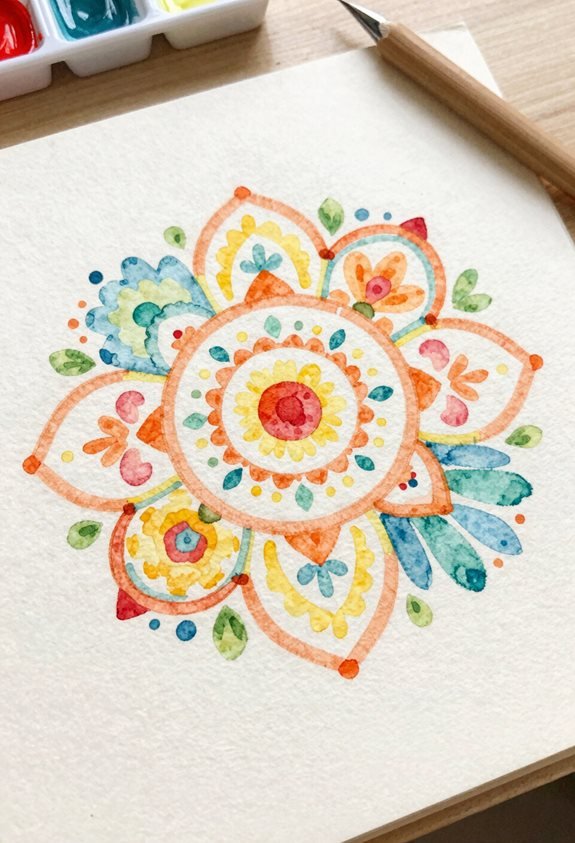 creative floral mandala art