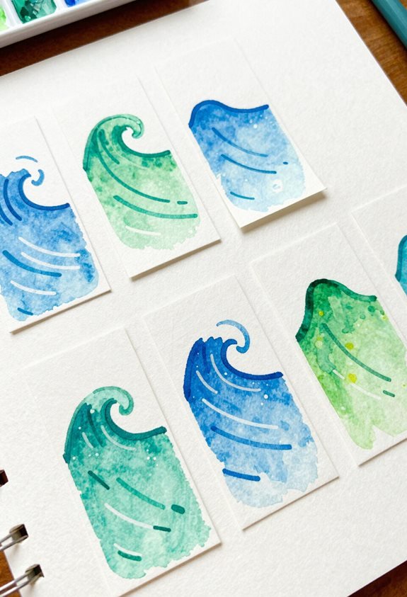 creative watercolor bookmark project