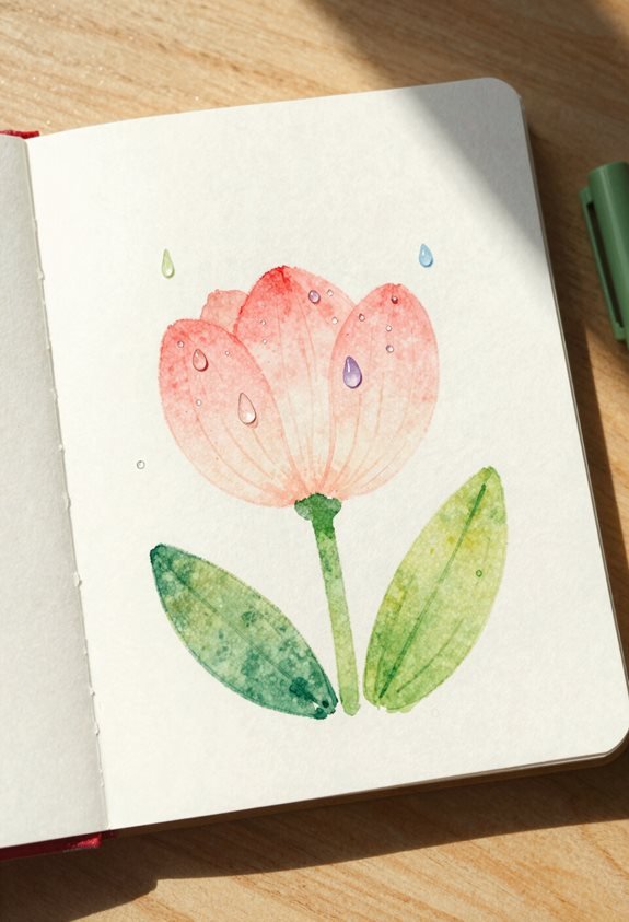 delicate flowers glistening droplets