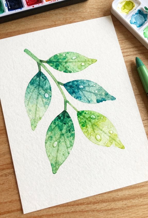 fresh spring morning leaves