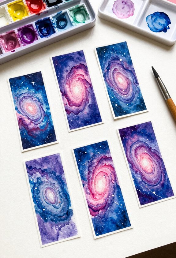 galaxy swirl bookmark creation