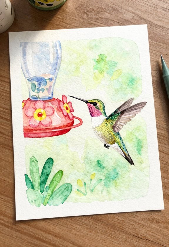hummingbirds enliven spring scenes