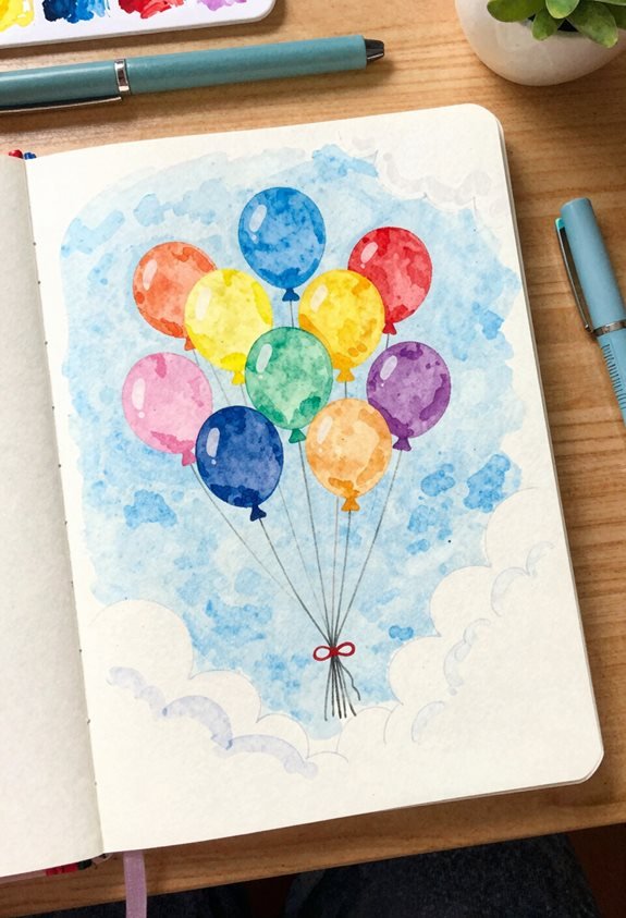 joyful colorful balloon festival