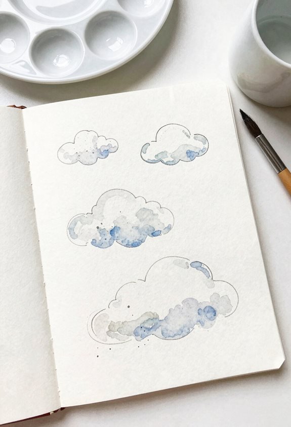 mastering watercolor cloud techniques