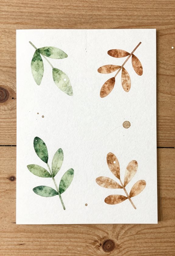 nature inspired leaf artwork technique