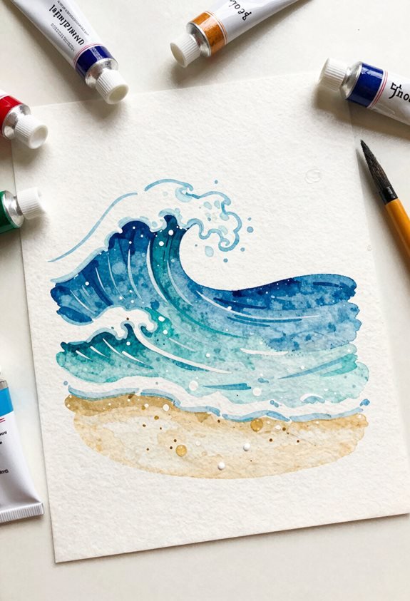 ocean wave painting technique