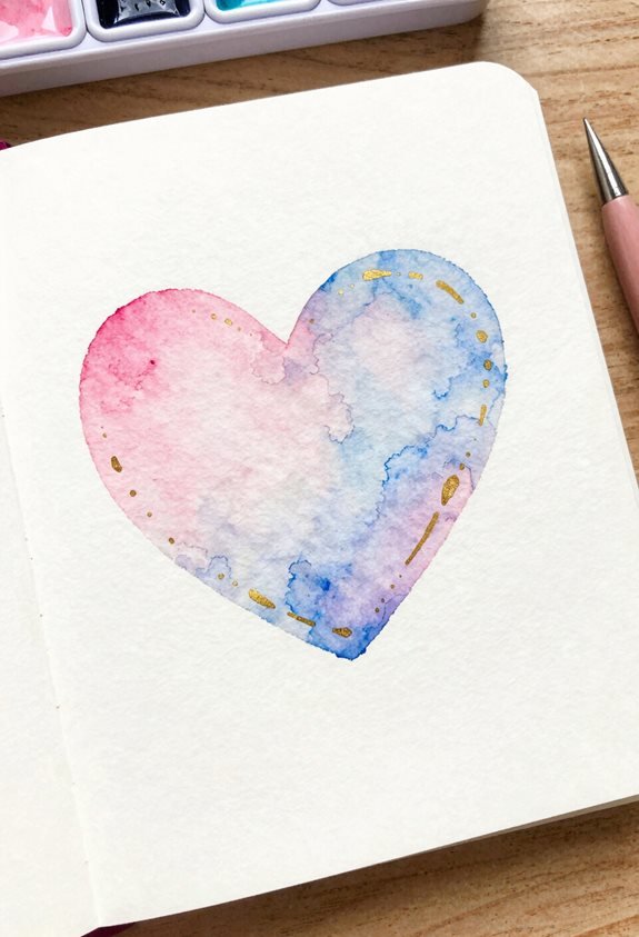 pastel heart with elegance