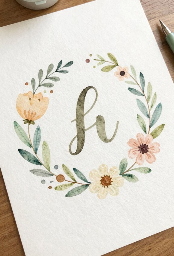 personalized floral monogram designs