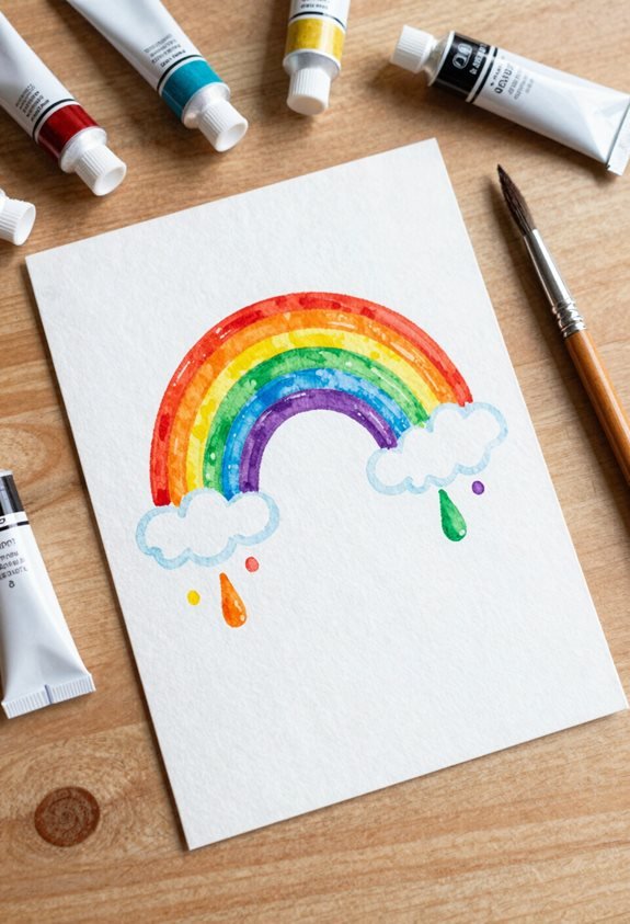 rainbow splash greeting cards