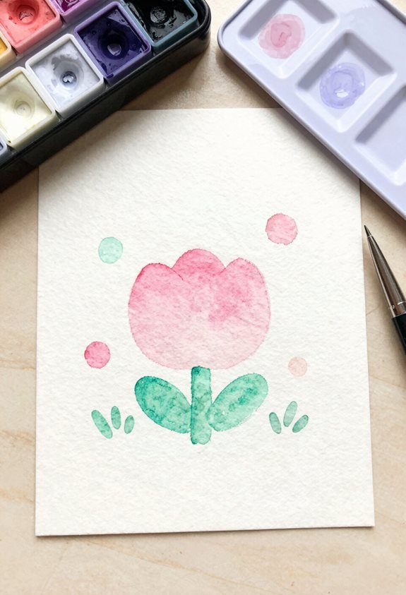 relaxing watercolor craft technique