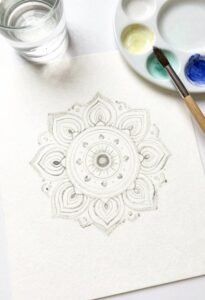 relaxing watercolor mandala inspiration