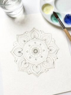 relaxing watercolor mandala inspiration