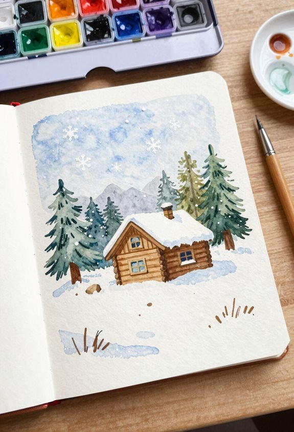 serene frosty winter beauty