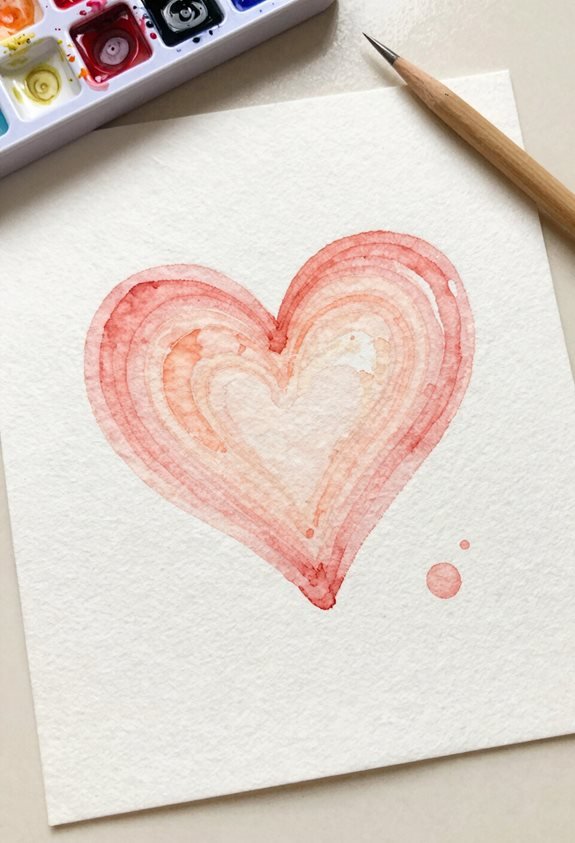 soft toned heart art