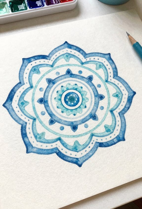 soothing ocean wave mandala