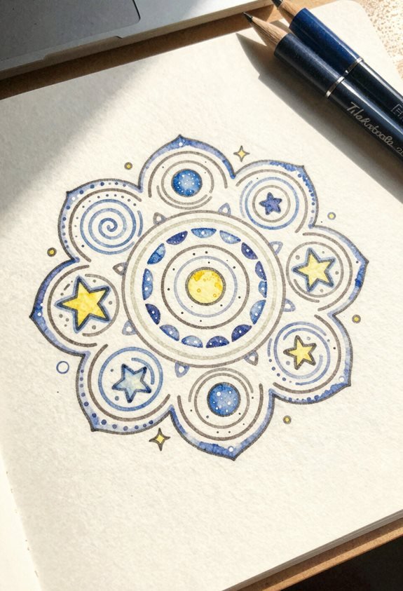 starry night mandala supplies