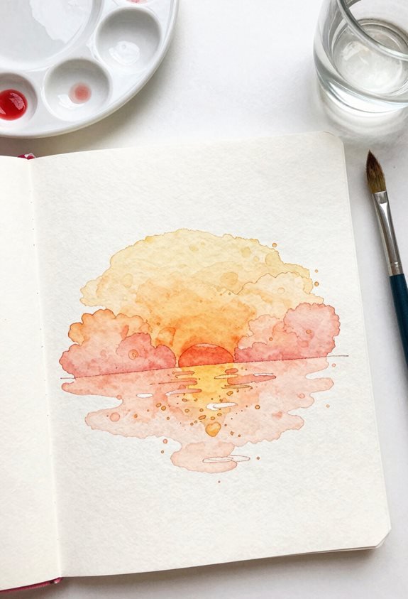 sunset sky wash gradient