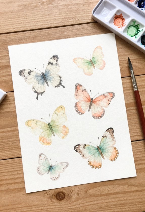 tranquil butterfly watercolor artistry