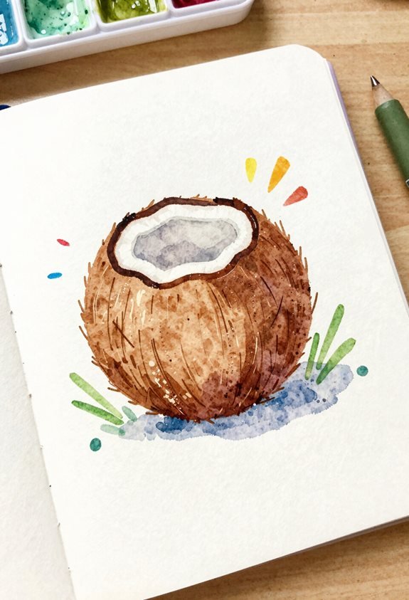 tropical paradise through art