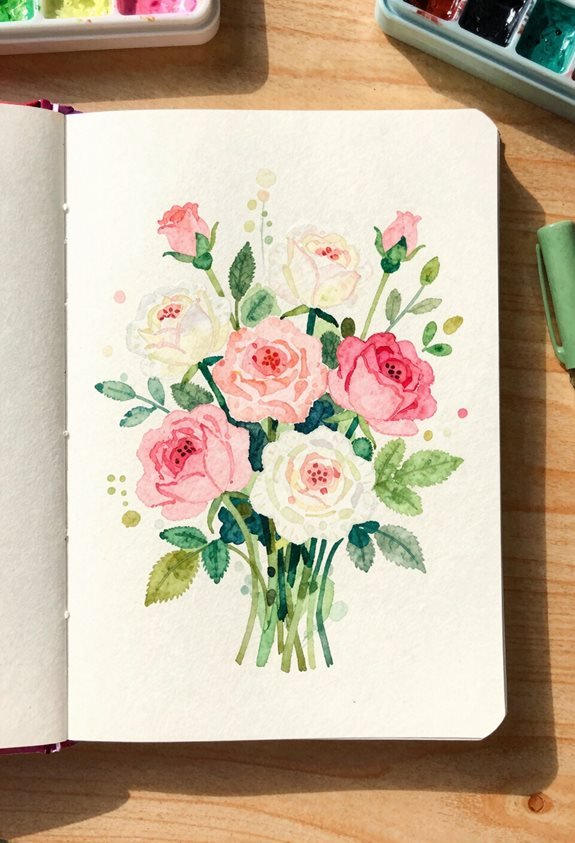 vibrant romantic rose bouquet