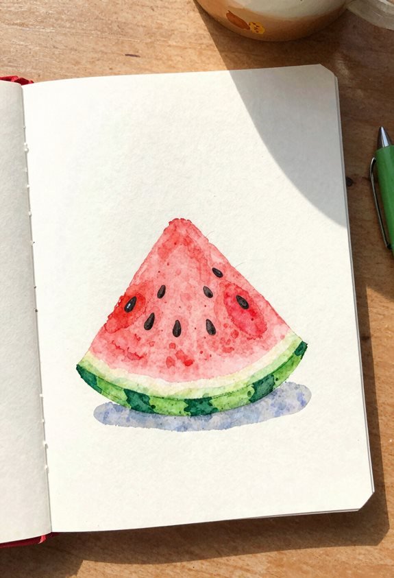 vibrant summer watermelon art