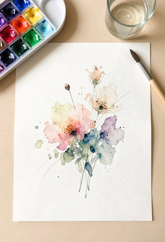 vibrant watercolor floral technique