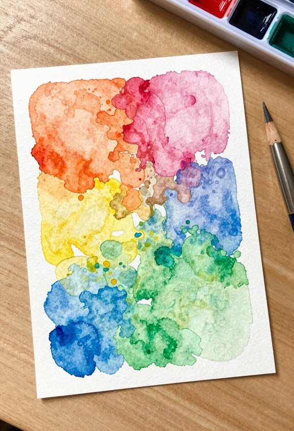vibrant watercolor postcard art