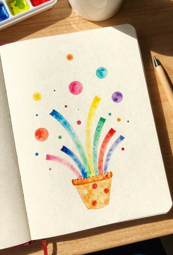 vibrant watercolor splash technique