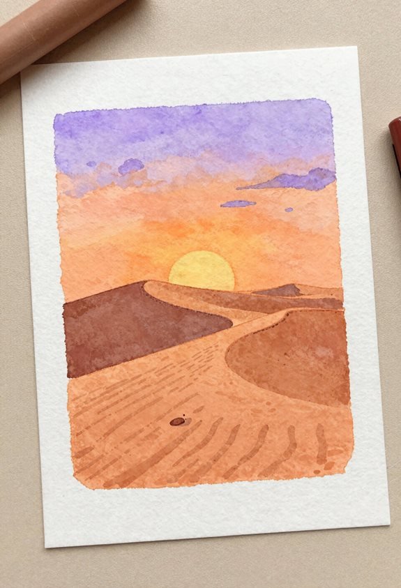 warm desert sunset colors