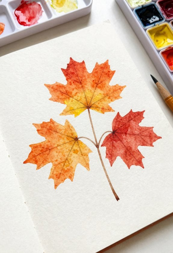 warm hued autumn leaf imagery
