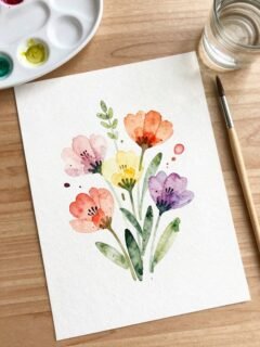 watercolor crafts for families